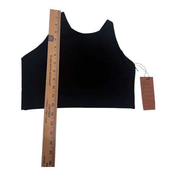 Girlfriend Collective Black High Neck Sports Bra Size L - Picture 5 of 9